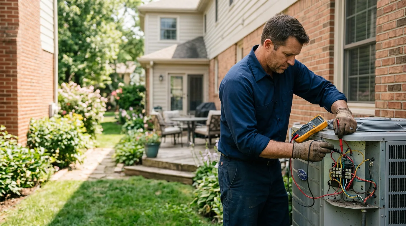 HVAC technician working near El Dorado Hills, CA
